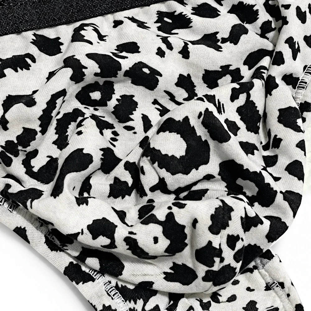 Jockmail Large (30-32) Leopard Print Backless Brief Jockstrap White JM318‎ NEW
